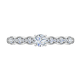 thumbnail image 3 of 0.35 Carat Pave, Prong Set Diamond Engagement Ring Band in 14K White Gold (Ring Size 4), 3 of 5
