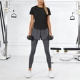 thumbnail image 5 of Ccpelsie 2 Piece Workout Sets for Women High Waisted Legging Tummy Control Yoga Sports Clothes(Black,M), 5 of 6