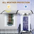 thumbnail image 4 of Yescom 80"x40" Door Window Awning Whole One-piece Polycarbonate UV30+ Outdoor Rain Snow Protection Patio White Board, 4 of 9