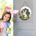 thumbnail image 4 of Rirozkan Easter Wooden Door Sign, Welcome Bunny Decor, 12 Inch Spring Hanging Sign, Front Door Ornament, Holiday Decoration with Bunny, for Porch, Home Entry, 4 of 6