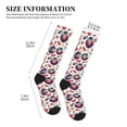 thumbnail image 2 of Lsque Skull Guitar record lips Pattern Sport Compression Socks for Men & Women 15-20 mmHg Knee High Nurse Pregnant Running Medical and Travel Athletic, 2 of 6