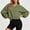 A05-Army Green, variant on Zysthvn Casual Crewneck Sweatshirts Women Cropped Pullover Fall Long Sleeve Sweatshirts for Women Solid Loose Fit Tops