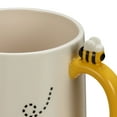 thumbnail image 6 of (2 pack) Mainstays Bumble Bee Sculpted Earthenware Mug, 18.26 Ounces, White and Yellow, 6 of 6