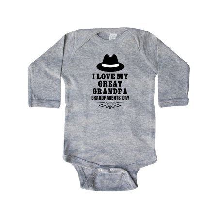 

Inktastic Grandparents Day I Love My Great Grandpa Gift Baby Boy or Baby Girl Long Sleeve Bodysuit