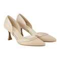 thumbnail image 3 of JENN ARDOR Women's Low Kitten Heels Pointed Closed Toe Wedding Party D'Orsay Work Pumps, 3 of 4