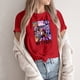 thumbnail image 3 of Pop cazadora para niña Boys Girls Fashion Round-Neck Group Panels T Shirt （Red）, 3 of 3
