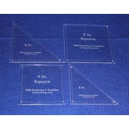 Square Quilt Templates. 1", 2", 3", 4", 5", 6" - Clear w/ Guide Holes 1 ...