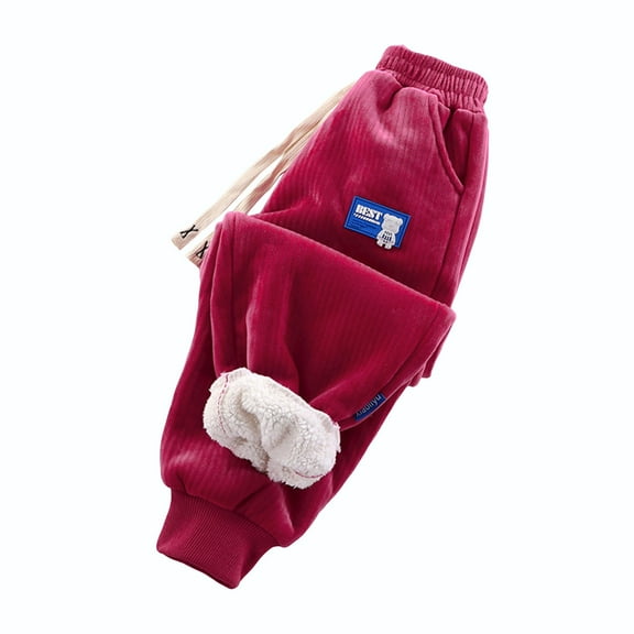 Zshosam Jogger Pants for Toddler Boys Boys Sweatpants, Boys Athletic Lightweight Pants for Kids Size 6T 7T,(Red 6-7 Years)