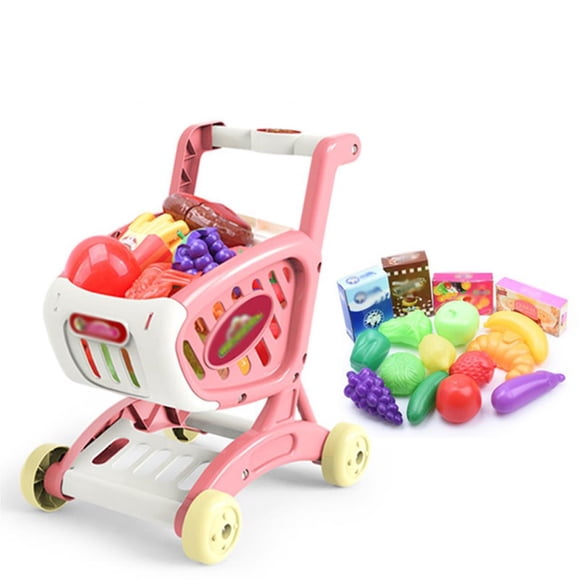 Carrito De La Compra, Carrito De Supermercado, Coche De Empuje, Juguetes Para Niñas, Cortar Comida, Fruta, Juego De Imaginación, Juguete Para Niños, Cesta De La Compra Speravity FN003382-01