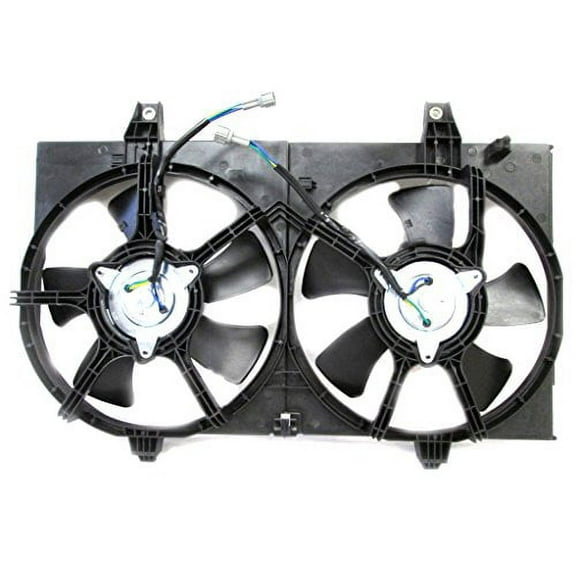 Dual Radiator and Condenser Fan Assembly - Pacific Best Inc. Fit/For NI3115122 02-03 Nissan Maxima Fits select: 2002-2004 INFINITI I35