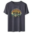 thumbnail image 2 of Kayannuo Blouses for Women Tee Shirts for Women Valentine's Day 1984 Vintage Shirt For Women 40th Birthday Gifts 1984 Birthday Gifts Idea Retro Short Sleevel T Shirts Party Tops Funny Tees, 2 of 4