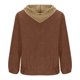 thumbnail image 5 of Chaquetas y abrigos casuales con capucha y manga larga para mujer, chaqueta de pana con capucha de color liso, blusa informal de manga larga con cremallera para mujer, 5 of 6
