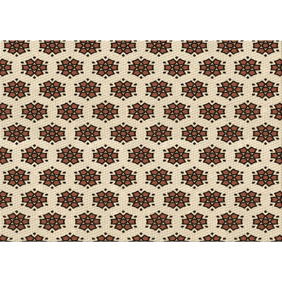 Ahgly Company Indoor Rectangle Patterned Golden Blonde Gold Area Rugs, 2' x 4'
