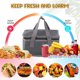 thumbnail image 4 of Bolsa isotérmica portátil para el almuerzo, bolsa térmica Oxford para alimentos con forro de papel de aluminio. Retiene el frío y el calor para comidas, bebidas y comestibles. Bolsa isotérmica, 4 of 6