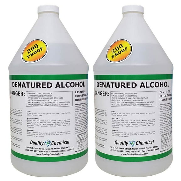 Quality Chemical / Denatured Alcohol (Ethanol) 200 / 2 Gallon case