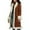 Brown, variant on Winter Long Coat Blend Shearling Lined Warm Outerwear Elegant Trench Style Jacket For Cold Weather Fashion winter clothing for women