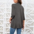 thumbnail image 5 of Plus Size Cardigan for Women, Yigetop Womens Casual Lightweight Cardigans with Pockets 3/4 Sleeve Open Front Dusters Cardigan Sweaters for Women Grey 2XL, 5 of 7