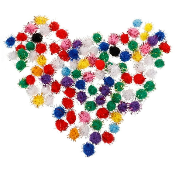 Hemoton 1000pcs Mini Pom Poms Small Poms Multicolor Poms Pompones Tinsel Ball For Diy Crafts Arts Summer Holiday Party Hats 1.5cm