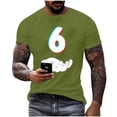 thumbnail image 2 of Tops para hombre, blusas y camisas de manga corta con cuello redondo para hombre, jersey informal con cuello redondo estampado para hombre, pantalones cortos deportivos para fitness, blusa de poliéste, 2 of 5