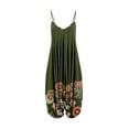 thumbnail image 1 of Fashnice Ladies Jumpsuits Floral Print Romper Wide Leg Harem Pant Backless Beach Playsuit Style O 2XL, 1 of 2