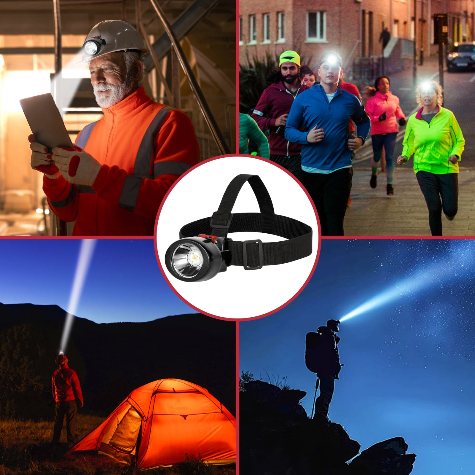 Yongkist High Lumens LED Mining Headlamp with Hat - Waterproof, Durable, Long-Lasting Rechargeable Headlight, Adjustable Strap, Perfect for Miners Camping Hiking