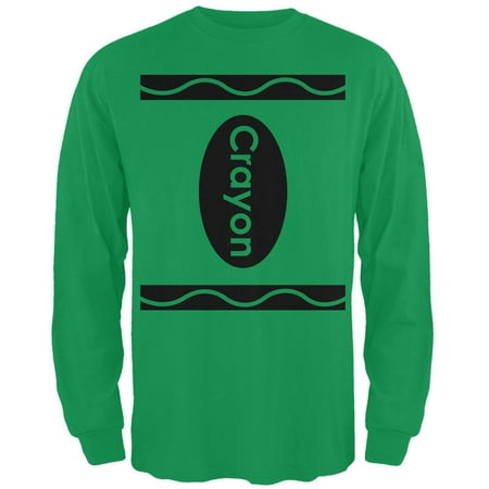 Halloween Crayon Costume Irish Green Adult Long Sleeve T-Shirt
