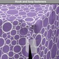 thumbnail image 4 of Mauve Dog Crate Cover, Abstract Geometrical Linked Circles in Many Sizes Fractal Diameter Rings Print, Easy to Use Pet Kennel Cover for Medium Large Dogs, 35" x 23" x 27", Violet White, by Ambesonne, 4 of 6