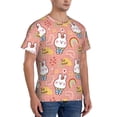 thumbnail image 2 of Vsdgher Rabbit So Cute Print Men's Dry Fit Mesh Athletic Shirts Moisture Wicking Tennis T-Shirt Tops, 2 of 9