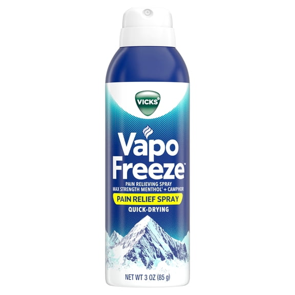 Vicks VapoFreeze Topical Menthol Muscle and Joint Pain Relief Spray, 3 oz