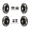 thumbnail image 1 of Transit Auto Front Rear Coated Drilled Slotted Disc Brake Rotors and Ceramic Pads Kit for Car Dodge Charger with Police Package KDC-100314, 1 of 11