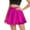 Hot Pink, variant on XVJRHAK Summer Skirt Women's Solid Shiny Flared Pleated Mini Skirt Costume Party Skirt (Black,S)