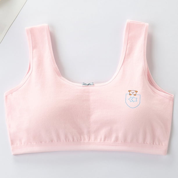 Ropa interior para estudiantes de primaria, niñas, período de desarrollo, 8-9-12-16 años, chaleco pequeño de algodón, sujetador antigolpes para estudiantes de secundaria