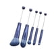 thumbnail image 3 of Juego de 5 brochas de maquillaje, brochas para sombras de ojos y correctores, profesionales, portátiles, con cuentas. Azul oscuro, 3 of 9