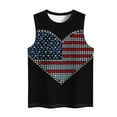 thumbnail image 4 of Frostluinai Women's Cheap 4th of July Tanks Sale Crew Neck Patriotic Tanks Sleevelss Vintage Love American Flag Shirts for Plus Size, 4 of 5