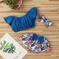 thumbnail image 2 of Gerichy Girls Summer Outfits, Girls Outfits Holiday Shorts And Tops Off Shoulder Flower Embroidery Short Sling Tops Summer Travel Summer Dress Vacation, 2 of 9