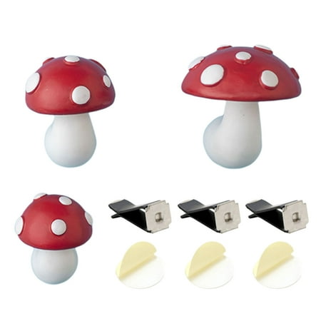 

VEAREAR 1 Set Refrigerator Magnet Strong Adsorption 3D Mushroom Shape Fridge Magnet Decoration Household Supplies