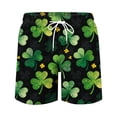 thumbnail image 6 of UVEASISHA Mens St Patricks Day Beach Shorts Irish Novelty Printed Board Shorts Big and Tall Casual Party Swim Trunks Lightweight Quick Dry Swimwear Green 4XL, 6 of 6