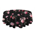 thumbnail image 5 of Pioneer Flower Floral Print Pattern Round Tablecloth 60"x60",Wrinkle Wipeable Table Cloth for Kitchen Dining Room Picnic Patio Party, 5 of 6