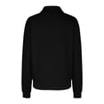 thumbnail image 6 of Enjoytime Women Fall Clothes Solid Color Turndown Neck Long Sleeve Zip Up Jacket Casual Outerwear Fashion Cropped Coat Black L, 6 of 7
