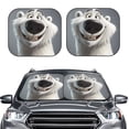 thumbnail image 2 of Salouo Smiling Polar Bear Pattern Car Windshield Sun Shade Foldable | Front Windshield Shade for Sun, Heat and UV Rays | Interior Sun Protection-Large, 2 of 6