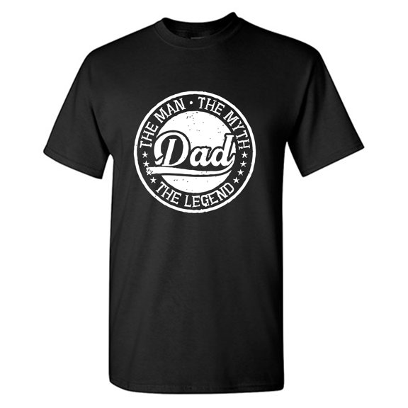 The Man The Myth Dad The Legend Sarcastic Humor Graphic Novelty Funny Youth T Shirt