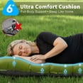 thumbnail image 2 of Henotian Colchoneta para Dormir para Acampar, Colchón de Aire Inflable de 6" de Grosor con Almohada con Bomba de Pie Incorporada, Tapete Autoinflable Ultraligero para Tienda de Campaña y Senderismo, 2 of 9