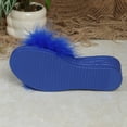 thumbnail image 4 of Fengactive Womens Wedge Open Toe Slippers Textured Pom Pom Upper Braided Side Platform Casual Summer Slides, 4 of 9
