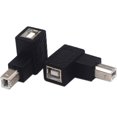 thumbnail image 1 of HUGFEGWE 2 Pack USB Type B 2.0 Extender, 90 Degree Left Angle USB B Male to Female Printing and Data Transferring Extension Adapter Connector for Printer Scanner HDD (USB B & Left) CJ25311-4213, 1 of 7