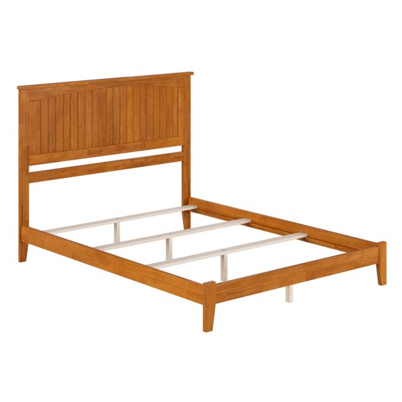 AFI Nantucket Queen Solid Wood Foundation Bed, Light Toffee