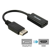 Display Port to HDMIAnbear Displayport to HDMI Adapter Cable(Male to Female) for DisplayPort Enabled Desktops and Laptops to Connect to HDMI Displays Adapter