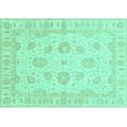 thumbnail image 1 of Ahgly Company Indoor Rectangle Oriental Turquoise Blue Traditional Area Rugs, 7' x 10', 1 of 4