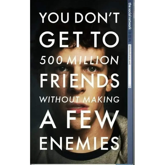 The Social Network mini movie poster Jesse Eisenberg