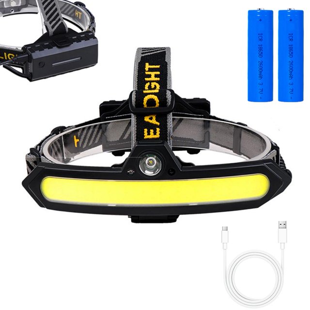 Escalada Linterna frontal con sensor COB XPE Antorcha de emergencia para acampar al aire libre (batería 2x 18650) Tmvgtek Para Estrenar