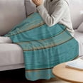 thumbnail image 3 of Teal Wood Grain Blanket Soft Cozy Warm Throw Blanket for Couch, Plush Fuzzy Flannel Fleece Blankets for Sofa, Farmhouse Vintage Wooden Rustic Bed Blankets Lightweight Gifts for Women, 40"x50", 3 of 9